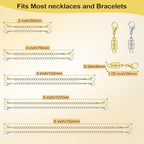 Necklace Extenders and Magnetic Necklace Clasps, Gold & Silver Jewelry Clasps and Closures, Magnetic Clasps and Chain Extenders for Necklaces, Bracelets and Jewelry - color: 20Pcs | Clasps & Chains