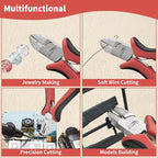 5-Pack 4" Wire Cutters, Spring Loaded Side Cutters for Jewelry Making, Flush Cut Pliers with Angled Design, Small Wire Cutters for DIY, Craft, Electronics, Repairing