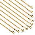 UMAOKANG Gold Plated Jewelry Chain, Dainty 3mm Herringbone Chain for Jewelry Making Men and Women Necklace Choker Chains Bulk (10pcs, 18 inch) - color: Gold Herringbone, size: 18 Inch