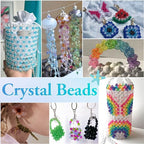 Paxcoo 700 Pcs Crystal Acrylic Beads Faceted Bicone Gem Beads for Jewelry Making (8 MM) - size: 8 MM