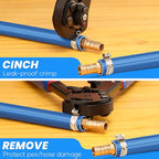 OURU 2 IN 1 Ratchet Pex Crimping Tool Pliers Cinch and Remove Combo Function Professional Pex Crimper Long Handle Pex Pinch Tool Pex Pipe Crimp Tool for 3/8" to 1" Stainless Steel Clamps - style: 1pcs Pex Tool