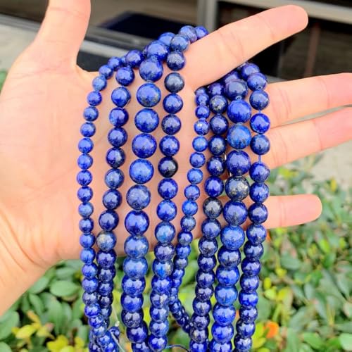 120pcs Adabele Natural Blue Lapis Lazuli Healing Gemstone 6mm Round Beads Gem Stone Spacer for DIY Craft Jewelry Making GS5-6 - color: Lapis Lazuli, size: 6mm (120pcs/2 strands)