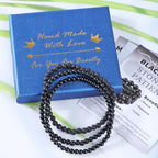 2/3-Pieces 4mm 6mm 8mm Natural Crystal Gemstone – Handmade Reiki Energy Healing Stretch Bracelets Jewelry for Yoga, Meditation, Unisex - color: 3 Pieces (BlackLava&BlackOnyx&MatteBlackAgate), size: 4mm