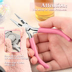 5-Inch Long Nose Pliers with Wire Cutter, Ideal for Jewelry Making, Electrical Work, and More. Durable Carbon Steel Construction, PVC Handle. 4.6 x 3.1 x 0.4" (116 x 78 x 9 mm). - style: Long Nose Pliers