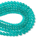 90PCS 4mm Natural Stone Beads Blue Amazonite Jade Stone Round Loose Beads for Jewelry Making DIY Bracelet Necklace 15 Inch(Amazonite Blue Jade, 4mm) - color: Amazonite Blue Jade, size: 4mm
