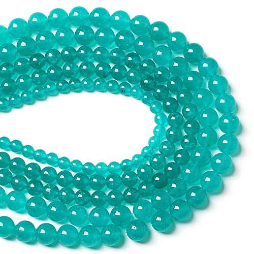 90PCS 4mm Natural Stone Beads Blue Amazonite Jade Stone Round Loose Beads for Jewelry Making DIY Bracelet Necklace 15 Inch(Amazonite Blue Jade, 4mm) - color: Amazonite Blue Jade, size: 4mm