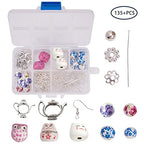SUNNYCLUE 1 Box DIY 10 Pairs Animal Flower Teapot Charms Ceramic White Porcelain Earring Making Starter Kit Fancy Flower Beads Jewelry Arts Craft Supplies Findings for Beginners Adults Women Gift