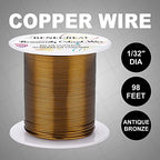 BENECREAT 20 Gauge 32 Yards Jewelry Beading Wire Tarnish Resistant Copper Wire for Beading Wrapping and Other Jewelry Craft Making, Antique Bronze - color: Antique Bronze, size: 20 Gauge