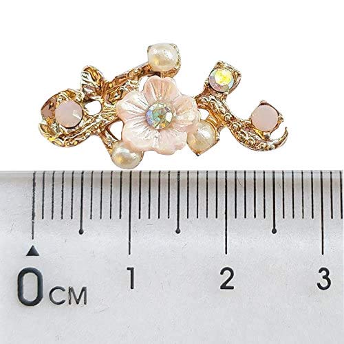 Chenkou Craft Random 20pcs Wholesale Lots Mix Alloy Resin Rhinestone Flowers Pendants Charms Beads Bracelet Necklace Jewelry Findings