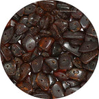 Garnet Pre Drilled Crystal Crushed Chips Beads for Bracelets Making, DIY Handmade Natural Healing Crystals (25 Inch Strand) - color: Garnet