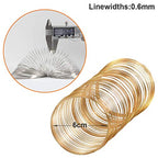 Huwujiu 400 Loops Jewelry Wire Memory Beading Wire Memory Steel Wire Cuff Bangle Bracelet for Art Creation Bracelet Necklace Jewelry Making Dolls and DIY Crafts Making