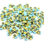 100 Pcs Polymer Clay Beads Mixed Heishi Spacer Beads Charms Supplies for DIY Bracelet Earring Necklace Jewelry Making (Bee) - color: Bee