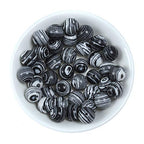 Natural Stone Beads 12mm Black White Peacock Stone Round Loose Beads Crystal Energy Stone Healing Power for Jewelry Making DIY,1 Strand 15" - color: Black White Peacock, size: 12MM