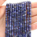 150PCs Natural Blue Sodalite Spacer Beads, Loose Semi Precious Flat Round Gemstone Heishi Disc Stone Beads for Beading Jewelry Making 4mm*2mm 38cm - color: Blue Sodalite, size: 4MM*2MM