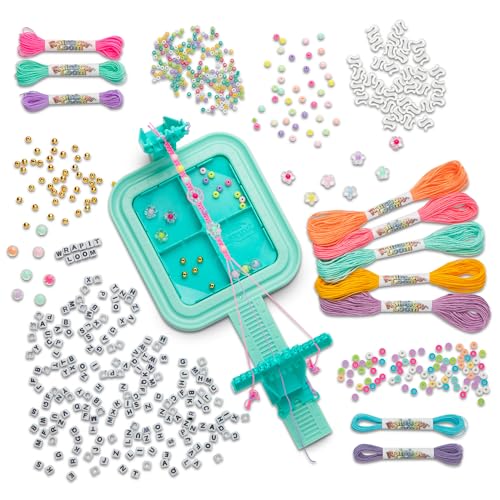 Rainbow Loom: Wrap it Loom Bracelet Maker - DIY Friendship String Bracelet Kit, 600 Beads, 4 Bracelet Styles, Jewelry Crafting Activity, Kids Ages 8+