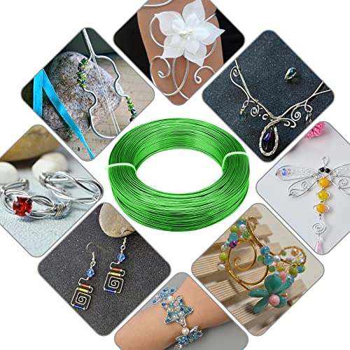 2MM Aluminum Wire - 100ft, 12 Gauge Anodized for Jewelry, Sculpting & Crafting - size: 2mm, style: Green