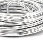 3 Gauge Silver Color Round Aluminum Wire 6mm Bendable Metal Craft Wire for Jewelry Making Craft Beading Wrapping