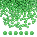 HARFINGTON 2000Pcs Small Glass Beads 6/0 4mm Loose Tiny Round Small Beads for Bracelet Earring Rings Jewelry Making, Green - color: Green