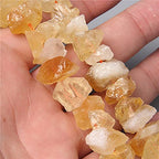 10-13mm Natural Irregular Freeform Raw Yellow Quartz Stone Nugget Beads Reiki Crystal Healing Minerals Quartz Bead DIY Jewelry Making - color: Yellow Quartz