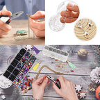 EuTengHao 1504pcs Jewelry Repair Tools Kit with Jewelry Pliers, Jump Rings Opener, Tweezers, Lobster Clasps, Bright Silver - color: Bright Silver
