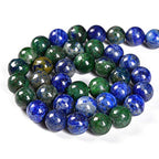 45pcs 8mm Natural Chrysocolla Lapis Lazuli Gemstone Round Spacer Loose Stone Beads for Jewelry Making 15.5" 1 Strand (Chrysocolla Lapis Lazuli, 8mm 45Beads) - color: Chrysocolla Lapis Lazuli, size: 8mm 45Beads
