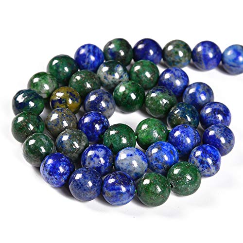 45pcs 8mm Natural Chrysocolla Lapis Lazuli Gemstone Round Spacer Loose Stone Beads for Jewelry Making 15.5" 1 Strand (Chrysocolla Lapis Lazuli, 8mm 45Beads) - color: Chrysocolla Lapis Lazuli, size: 8mm 45Beads