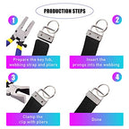 Key Fob Hardware Keychain Hardware Set Includes 1" 4 Color Keychain Hardware with Key Rings 24 pcs and Key Fob Glass Running Pliers