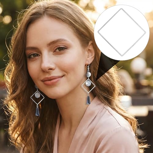 PAGOW 32 pcs Earring Beading Hoop, 8 Shape Hypoallergenic Heart Teardrop Square Round Beading Hoops for Jewelry Making, Earrings Beading Hoop Bulk for DIY Crafts Accessories Supplies (Gold, Silver) - color: 32pcs,8 shapes
