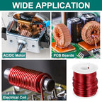 MECCANIXITY 16 AWG Magnet Wire, 16 Gauge Enameled Copper Wire, 1 Lb Magnetic Coil Wire for Transformer, Motor, Electric, 155C(311F) - size: 16 AWG
