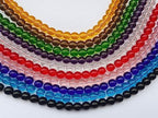 Glass Beads 6mm 140pcs Round Smooth Loose Beads for Bracelet Necklace Jewelry Making Craft DIY（6mm, 50606 Purple） - color: Purple, size: 6mm