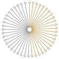 TOAOB 200pcs 40mm Eye Pins for Jewelry Making Gold Silver Brass Wire Open Head Pins Findings for DIY Crafts Necklaces Bracelets Earrings - size: 40mm