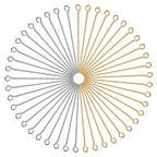 TOAOB 200pcs 40mm Eye Pins for Jewelry Making Gold Silver Brass Wire Open Head Pins Findings for DIY Crafts Necklaces Bracelets Earrings - size: 40mm