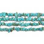 PLTbeads 5-8mm Natral Healing Gemstone Waist Bracelets Necklace Kit Irregular Stone DIY Crafts Design Jewelry Making 1 Strand per Bag Approxi 34 inch (Green Turquoise Chips) - color: Green Turquoise Chips