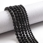 60pcs 6mm Natural Black Obsidian Gemstone Beads Energy Healing Crystal Round Loose Stone Beads for Jewelry Making, DIY Bracelets Necklaces - color: Black Obsidian, size: 6mm