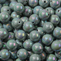 16mm Acrylic Bead 100pcs AB Grey Color Acrylic Focal Bead Chunk Bubblegum Beads for DIY Crafting Necklace Bracelet Jewelry Making Keychain (Blue-Gray) - color: blue-gray