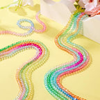 6mm Transparent Faceted Round Glass Beads Craftdady 800Pcs 10 Colors Crystal Beads Spacer Bulk Round Loose Beads Strands for DIY Crafts Earring Bracelet Necklace Jewelry Making