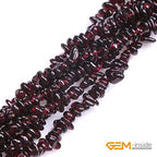 GEM-Inside Garnet Chips Natural 3-5MM Gemstone for Bracelet Necklace Earrings Jewelry Making Crafts Design Wholesale Loose Beads 34" - color: Red Garnet