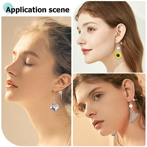 SUNNYCLUE 1 Box 338Pcs Earring Findings Stainless Steel Earring Hooks 108Pcs Fish Hooks Earrings Wires 110Pcs Open Jump Rings 120Pcs Silicone Earring Backs Ear Nuts for Jewelry Making Kit DIY Crafts - color: 338pcs Stainless Steel Ear Hooks Earring Findin