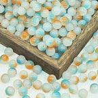 100 Pack 8mm Glass Beads for Jewelry Making, Graduated Color Mix, Bulk DIY Craft Supplies - color: Color1