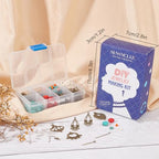 SUNNYCLUE 1 Box DIY Make 10 Pairs Bohemian Chandelier Earrings Making Kit Including Chandelier Links Turquoise Beads Earring Findings for Women Beginners DIY Earring Jewelry Making Crafts - color: Chandelier Bohemian Style F