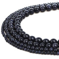 RUBYCA Blue Sand Goldstone Man-Made Glass Gemstone Round Loose Beads for Jewelry Making 1 Strand - 6mm - color: Blue Sand Goldston, size: 6 MM