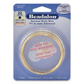 Beadalon German Style Wrapping Wire, Square, Tarnish Resistant Brass, 22 Gauge, 3.5 m / 11.5 ft - color: Gold, size: 22 gauge/.025 In-3.5 m/11.5 ft
