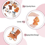 Beadthoven 16Pcs Resin Cat and Dog Charms 8 Styles 3D Cute Animal Pendants Kawaii Puppy Kitty Dangle Charms with Loop for Necklace Bracelet Earrings Jewelry Making DIY Crafts Hang Ornaments - color: Cat and Dog 8 Styles