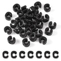 Craftora 30Pcs 20mm Black Large Letter Beads, Acrylic Big Alphabet Beads, Jumbo Initial Letter C Bead with Large Hole for Friendship Bracelets Keychain Bag Charms Shoelaces - color: Letter C