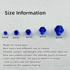1310pcs Bicone Crystal Glass Beads 2mm 3mm 4mm 6mm 8mm Faceted Crystal Spacer Beads for Bracelets Necklace Pendants Earrings DIY Jewelry Craft Making(Blue) - color: Blue