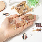FASHEWELRY 24Pcs Gold Foil Resin Wood Earring Charms Teardrop Drop Rectangle Wooden Earring Blanks Geometry Boho Charms Wooden Earring Pieces for Jewelry Making with Earring Hooks & Jump Rings - color: 1Gold with Foil-6 Shapes