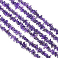 GM GemMartUSA Amethyst Natural Raw Chip Beads Strands | Semi-Precious | AAA+ Quality 1 Strand 34” | DIY Bracelet Jewelry Making, Healing Crystal Craft| 4-6mm - Purple Color Gemstones (CHAA-70001) - color: Amethyst (CHAA-70001)