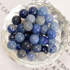 NCB 100pcs Original Natural Stone Beads Gemstone Round Loose Beads 6mm 8mm 10mm (Blue Aventurine, 6mm 100Beads) - color: Blue Aventurine, size: 6mm 100beads