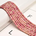 170 Pcs 2x4mm Natural Pink Petrified Rhodonite Bead Heishi Disc Beads for Bracelets Jewelry Making Crafts - color: Pink Petrified Rhodonite, size: 2x4mm