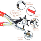 Revolving Punch Plier Kit,Leather Hole Punch Tool Set for Belts,Strap,Shoes,Fabric,Watch Bands,Straps, Dog Collars, Saddles,Belt or Craft Projects,Heavy Duty Rotary Puncher (Standard Hole Puncher) - color: Standard Hole Puncher